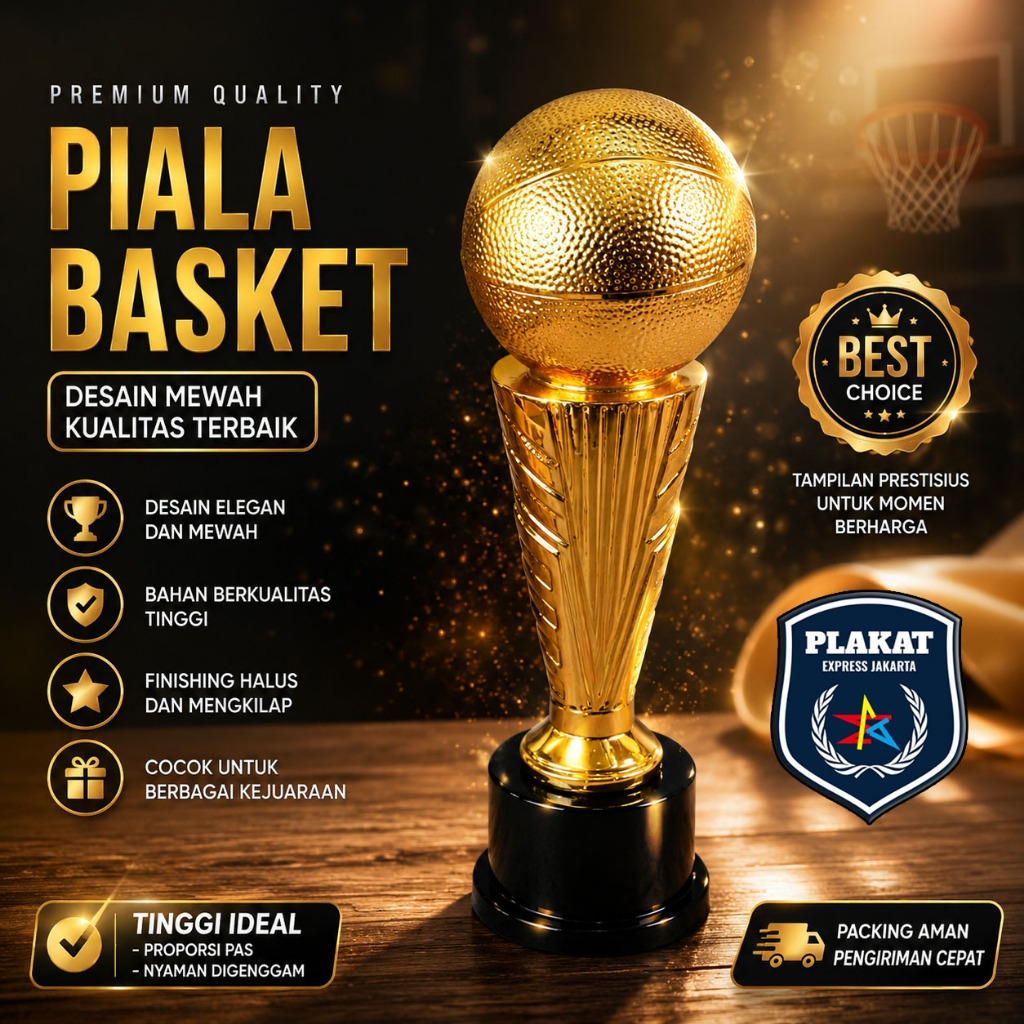 Trophy Basket, Trophy Premium, Piala Basket, Trophy Bola Basket NBA