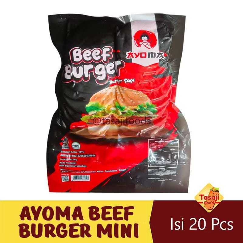 Ayoma Beef Burger 250gr Patty Burger Sapi Frozen Food