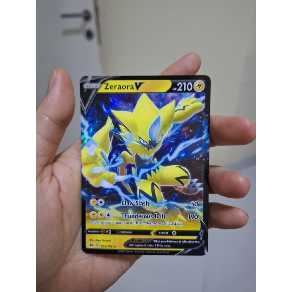 Kartu Pokemon English Zeraora V 053/159 - Pokemon Crown Zenith Original