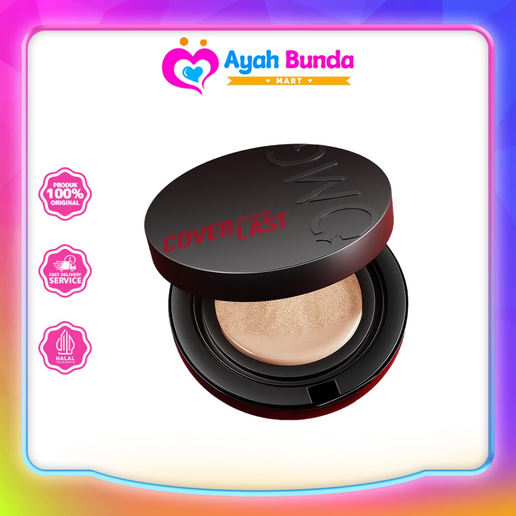 OMG Oh My Glam Coverlast Cushion 15g High Coverage Dewy Finish l Ayah Bunda Mart