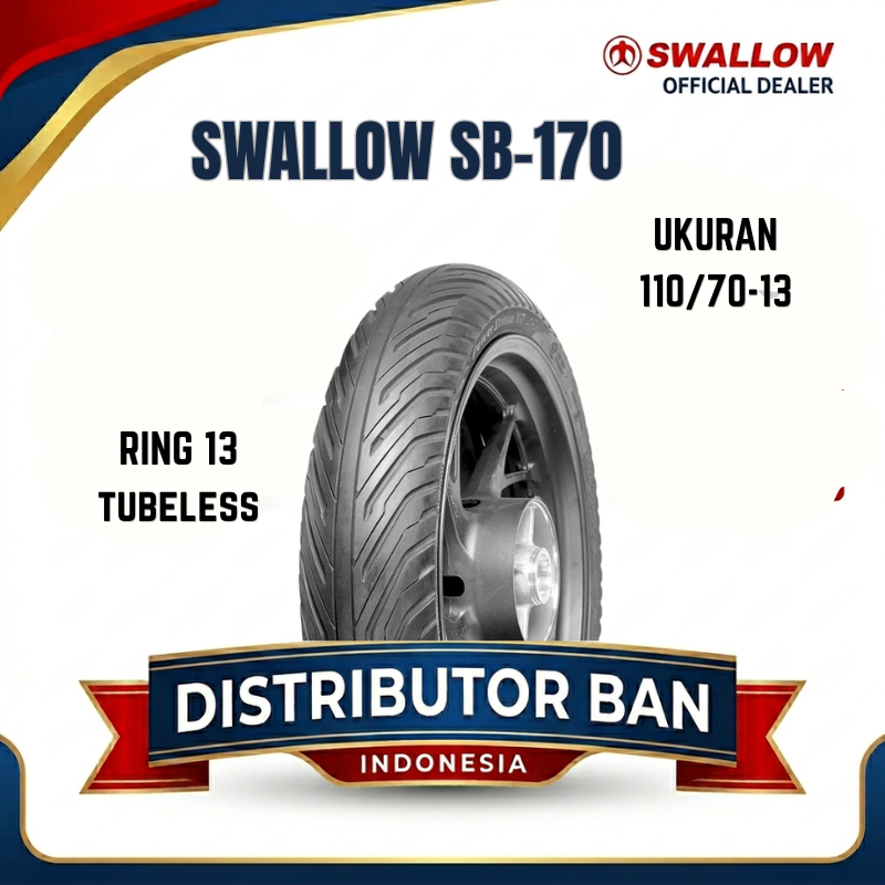 BAN MOTOR SWALLOW 110/70 RING 13 SB-170 POWER STORM XP TUBELESS