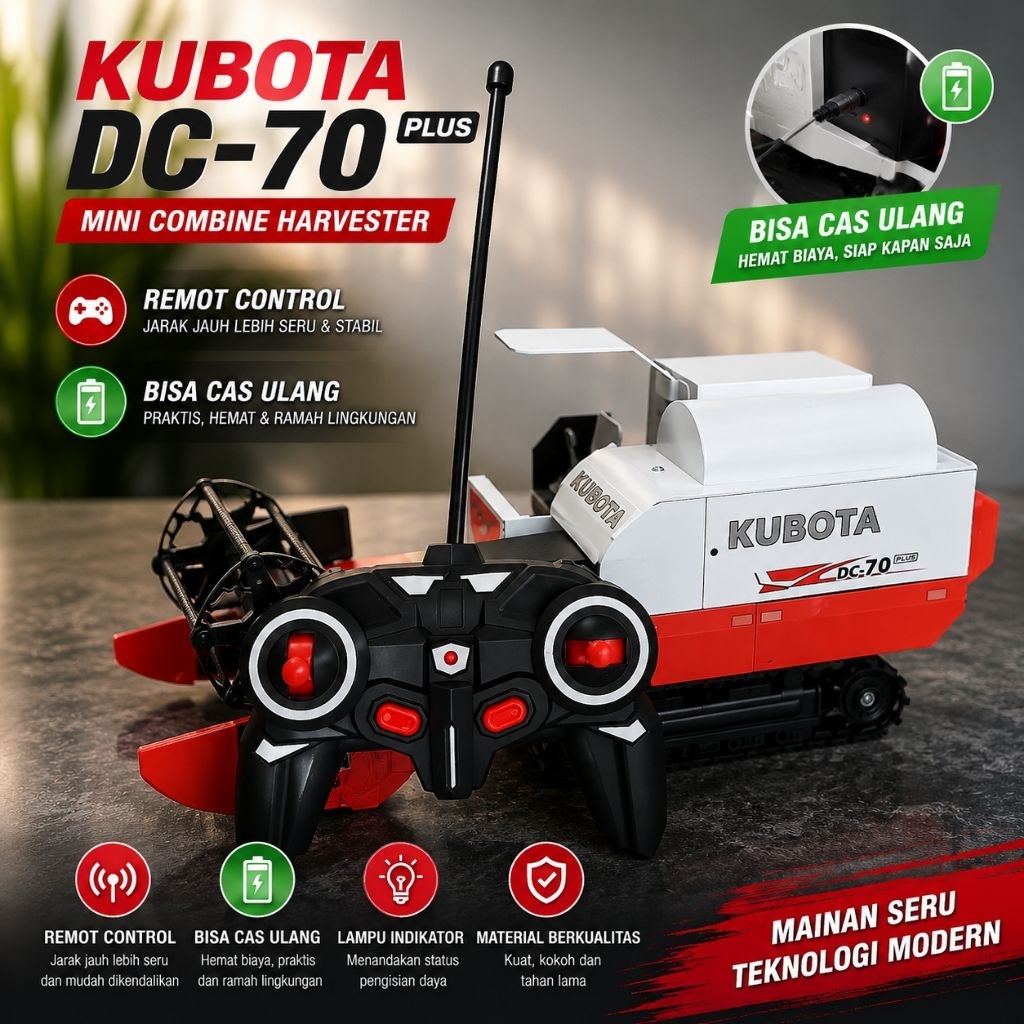 miniatur combine padi, bimo, kubota, yanmar
