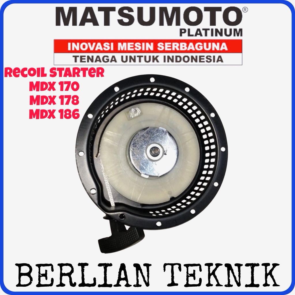 Recoil Starter Engine Diesel Matsumoto MDX 186 FA