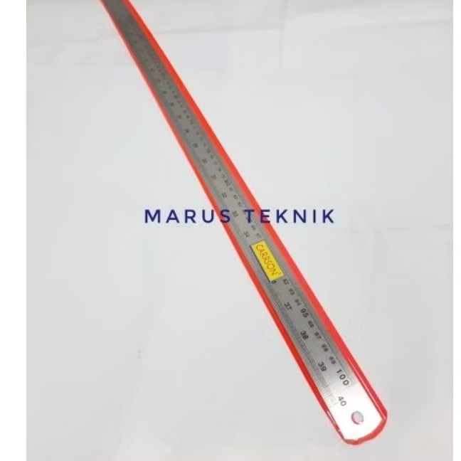 Penggaris Baja /Mistar Baja SS 100cm metric/inch merek Carrson