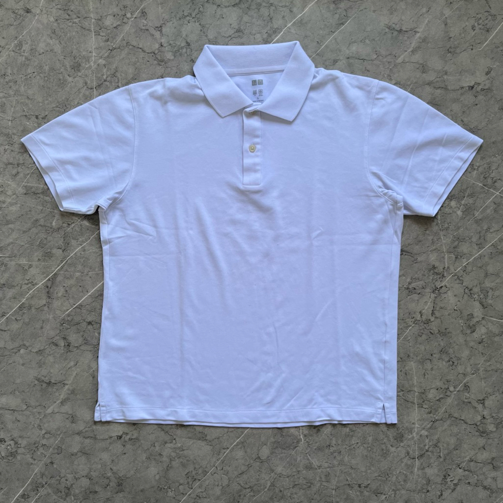 POLO UNIQLO AIRISM WHITE SECOND
