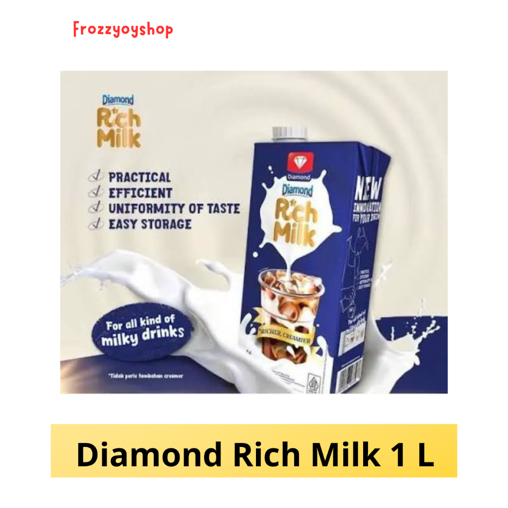 Diamond UHT Rich Milk 1Liter, Creamy Premium