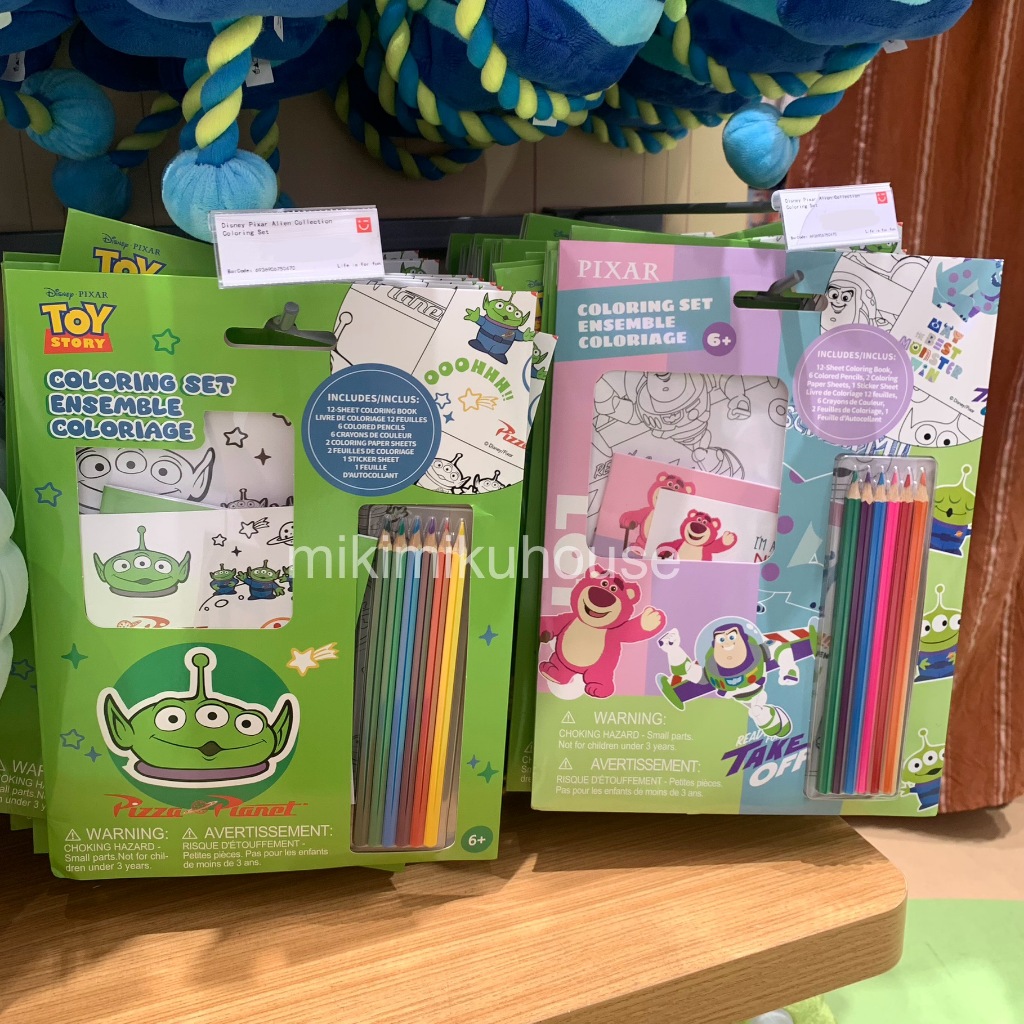 MINISO x TOY STORY COLORING SET BUKU MEWARNAI LOTSO ALIEN COLOR BOOK PENSIL WARNA TOY STORY STATIONE