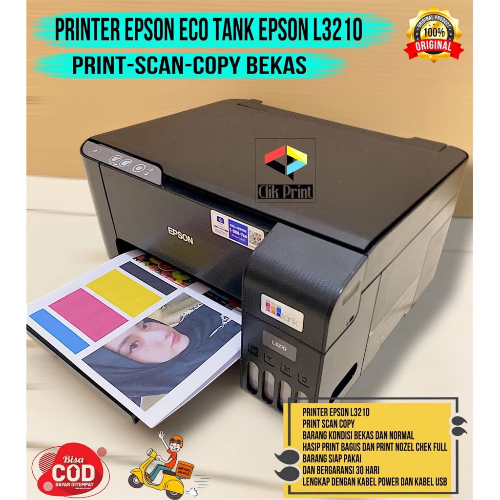 Printer Epson L3210 Atau L3110 Print Scan Copy Bekas