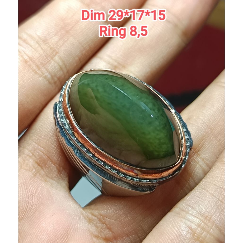 Cincin akik Pandan Lumut sisik betik