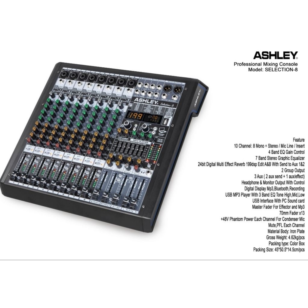 Mixer Audio Professional Ashley Selection8 Mixer Ashley 8 Chanel