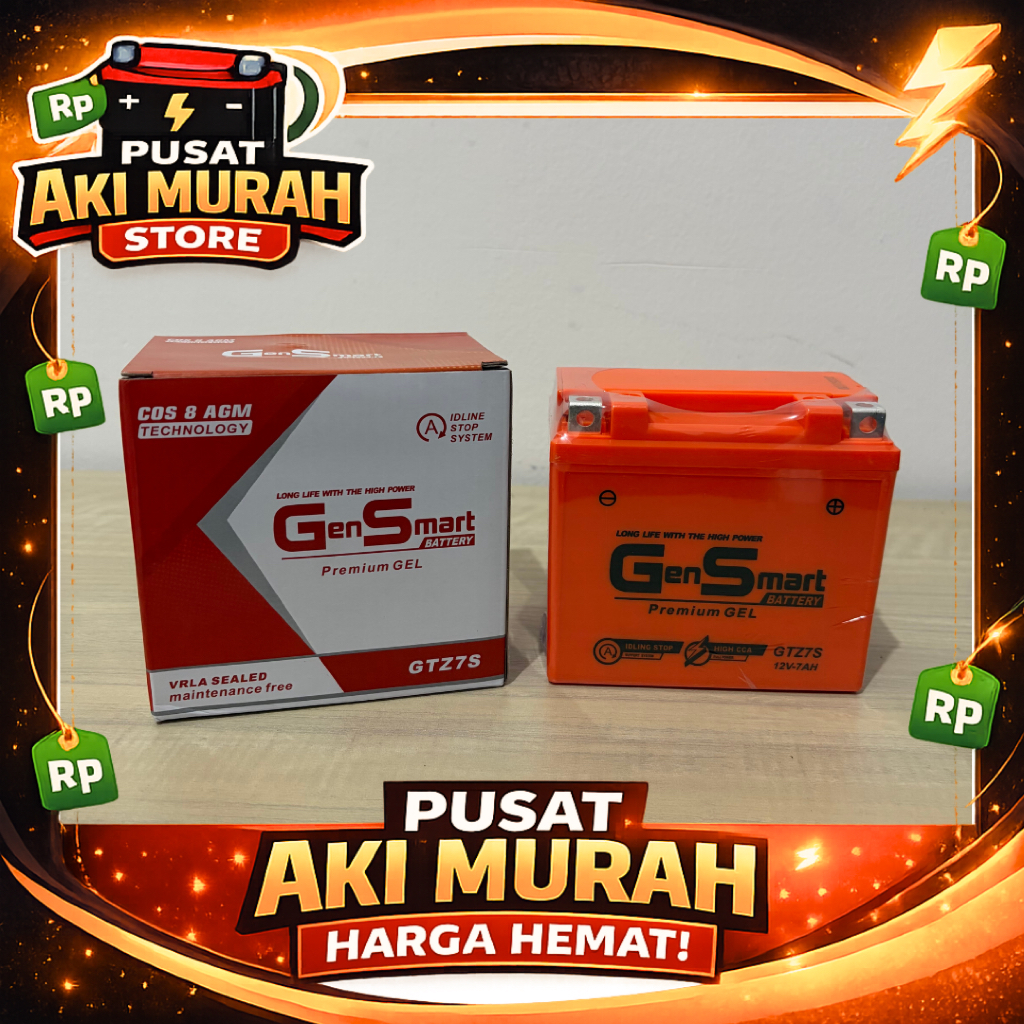 AKI MOTOR GEN SMART GTZ7S 12V 7AH VARIO 125 VARIO 150  NMAX AEROX 155 PCX 125 PCX 150 ADV 150 LEXI O