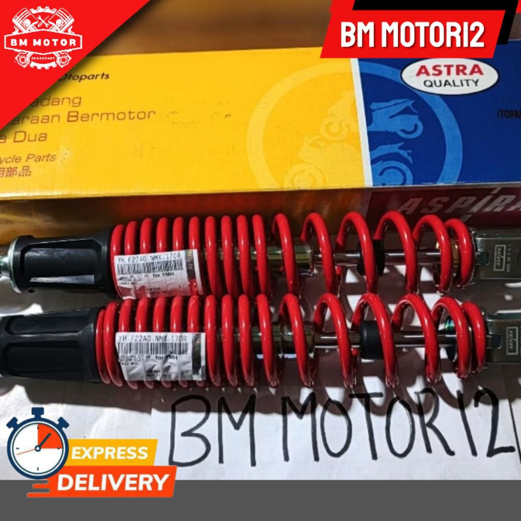 SHOCKBREAKER SHOCK BELAKANG NMAX 33.5 CM NMAX MERAH ASPIRA ORIGINAL