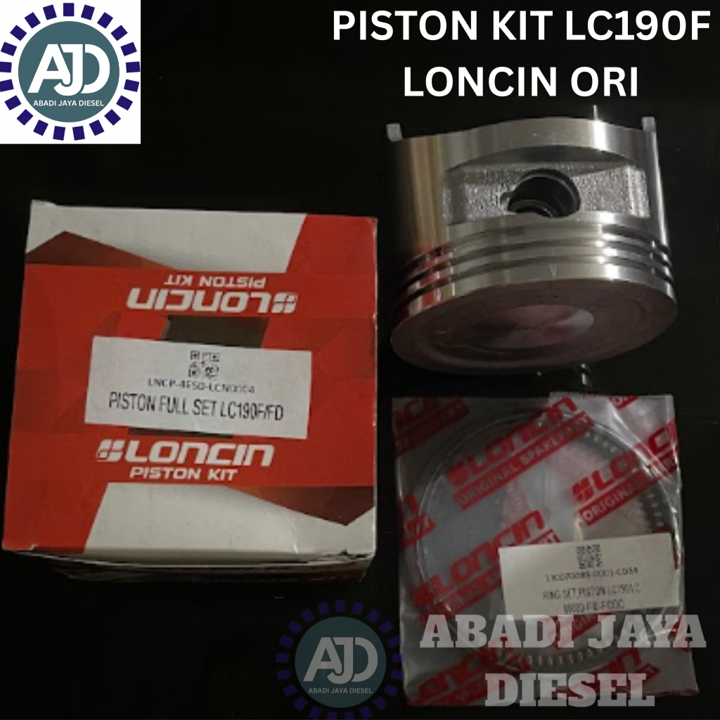 PISTON FULL SET MESIN LC190F 14HP LONCIN ORIGINAL