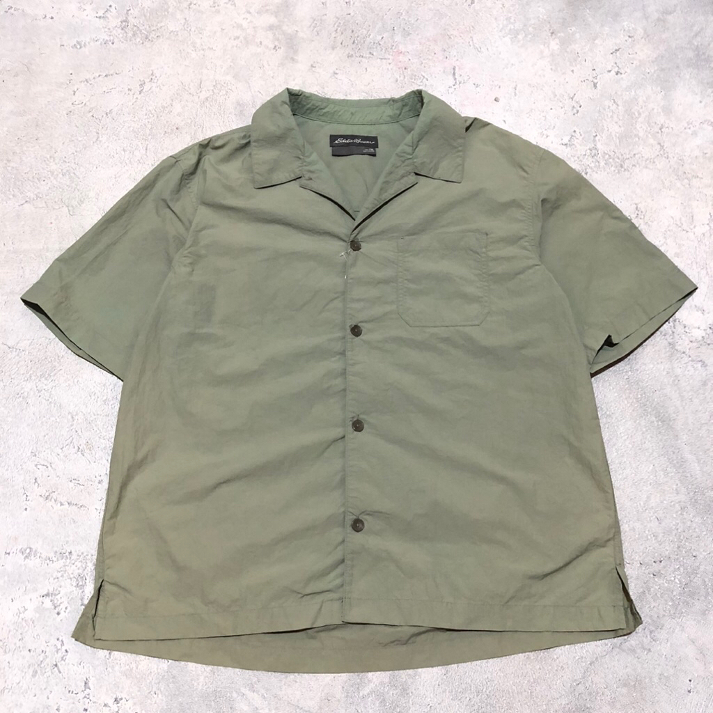 Kemeja Pendek Open Collar Eddie Bauer KP-023 Original
