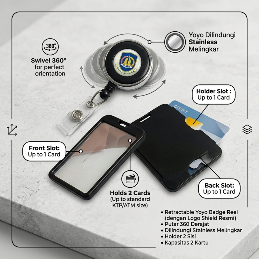 Yoyo Holder Idcard Pegawai IMIGRASI Logo RESMI TERBARU Stiker TIMBUL