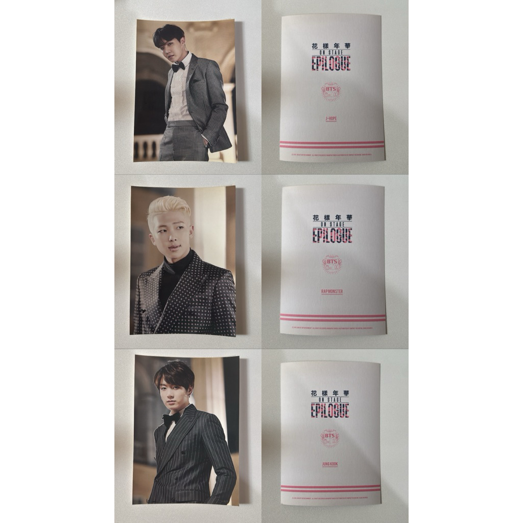 BTS EPILOGUE POSTCARD ON STAGE OFFICIAL BIGHIT 2016 RARE 100% ORIGINAL