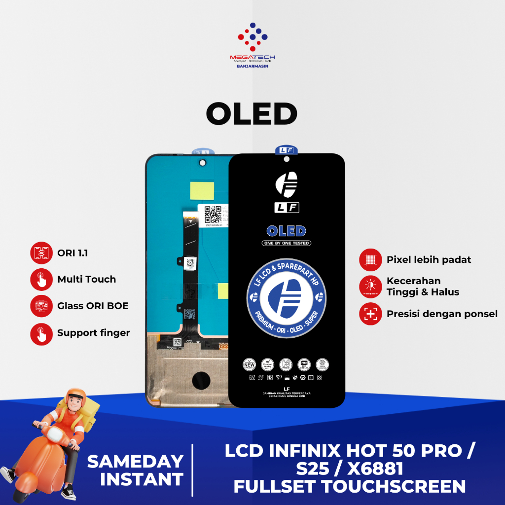 LCD INFINIX HOT 50 PRO / S25 / X6881 FULLSET TOUCHSCREEN
