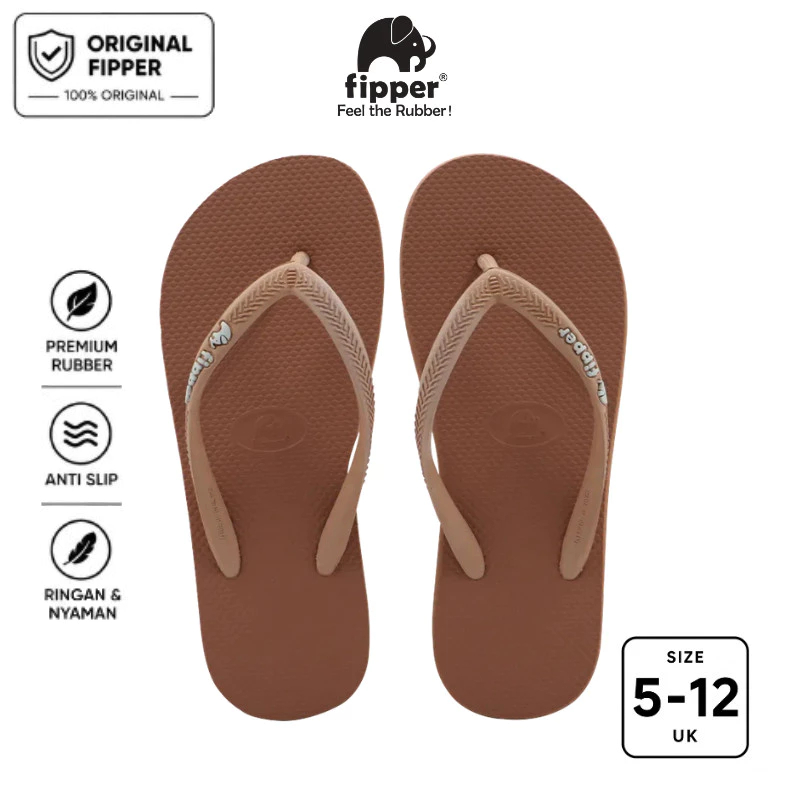 Fipper - Slim Linea Brown Sandal  Brown Mangoose