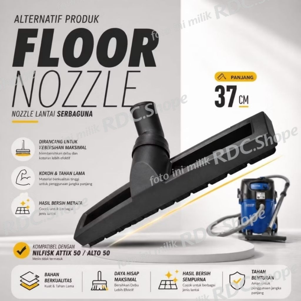 Floor nozzle vacuum kompatibel dengan Nilfisk / sikat vacuum nilfisk