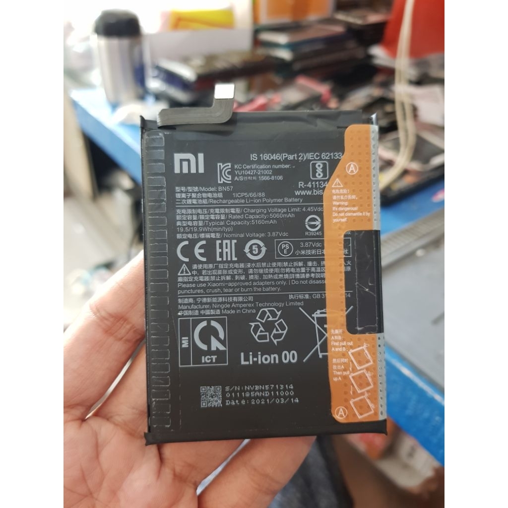 BATERAI BN57 POCO X3 PRO / X3 NFC ORIGINAL COPOTAN