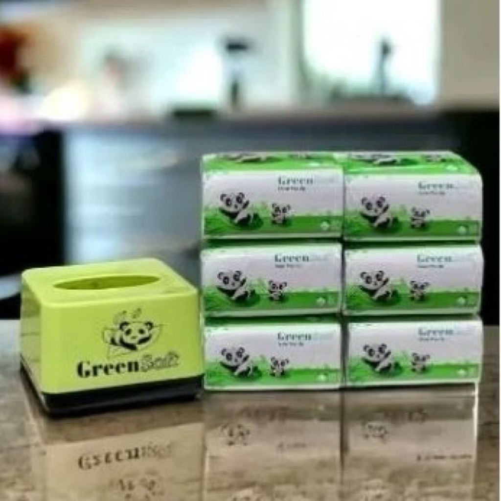 Tissue Greensoft 6 kotak + Kotak / Tisu Green Soft Panda murah