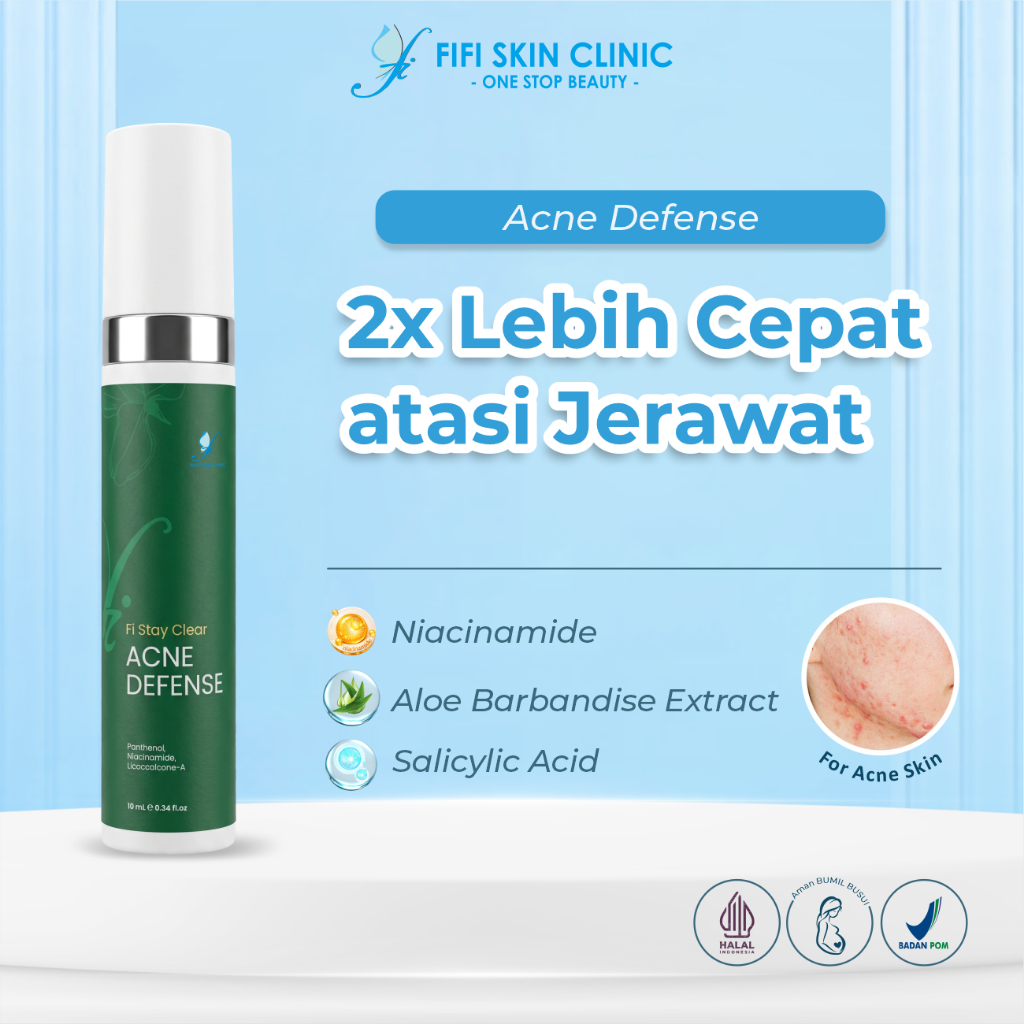 FI STAY CLEAR ACNE DEFENSE dr Fifi Festiany FIFI SKIN CLINIC / Serum Mencegah Menyembuhkan Jerawat /