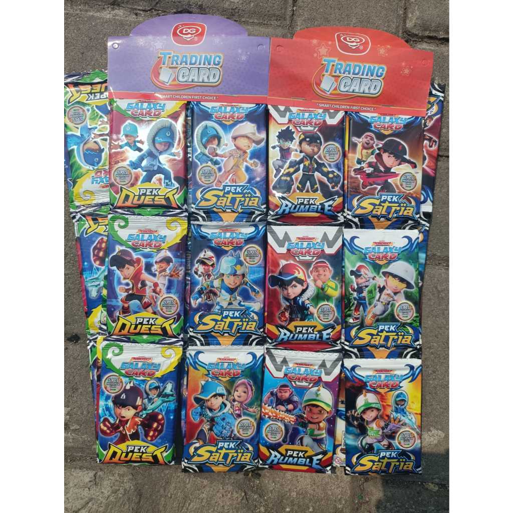 PAKET 1 PACK (72 Bungkus) KARTU BOBOIBOY GALAXY PEK - QUEST - SATRIA - RUMBLE DG NEW 2026 FOIL TRADI