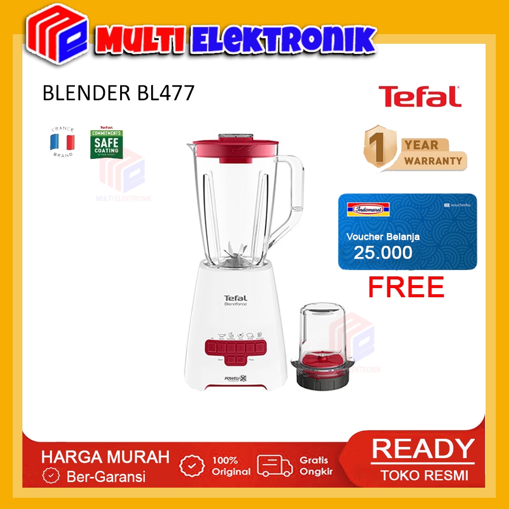 Tefal Blendforce Piano BL477 - Blender / Blender Bumbu dapur / Garansi 1 Tahun