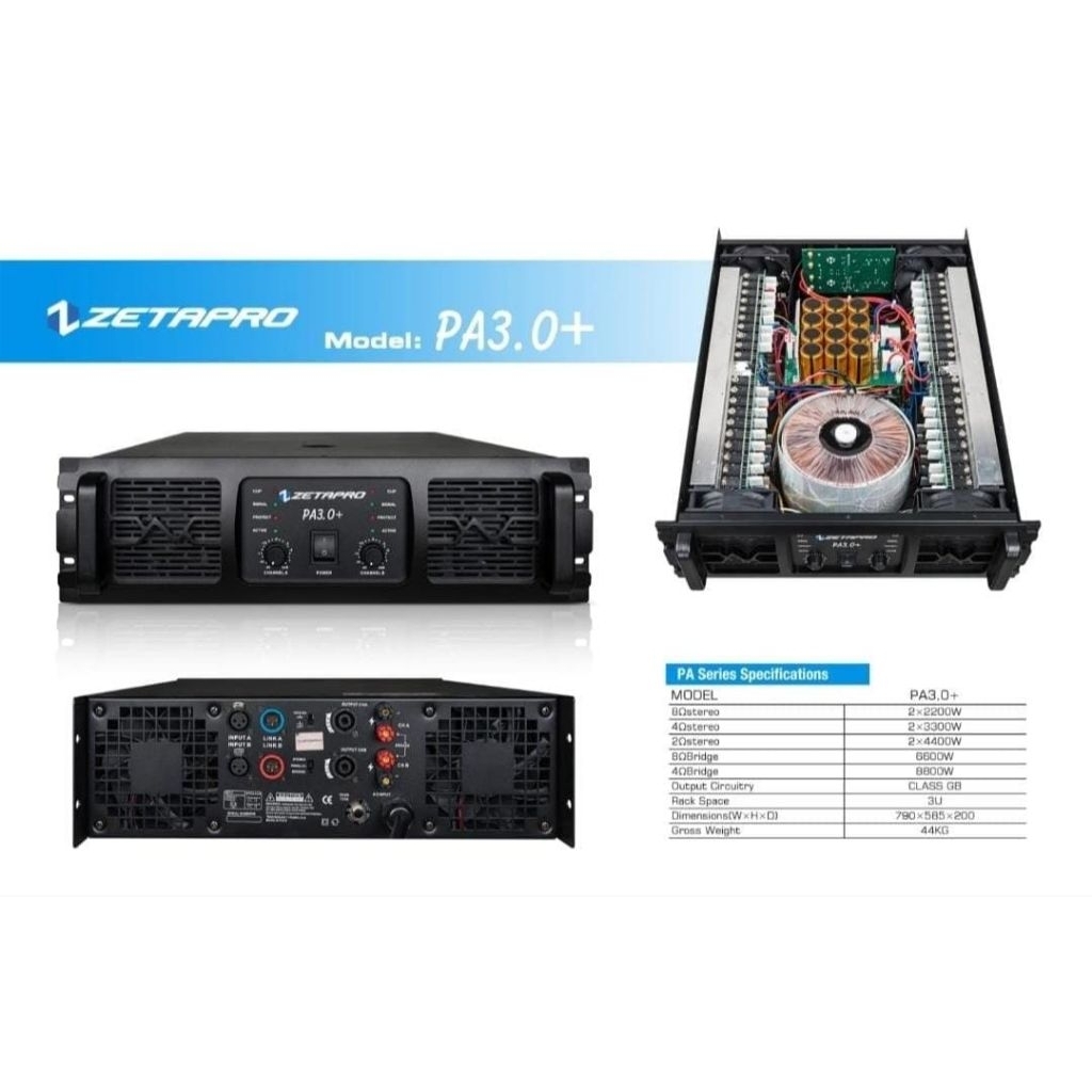 Power Amplifier ZetaPro PA3.0+