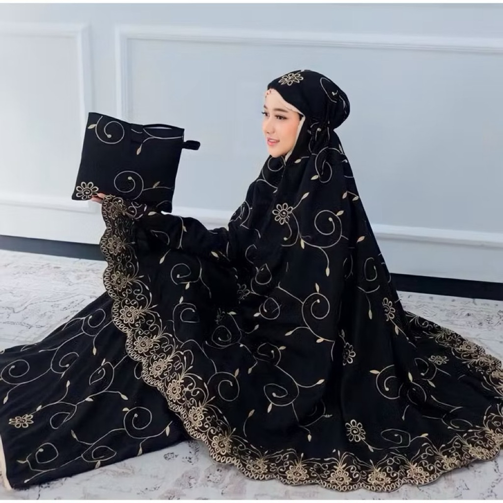 Mukena Dewasa Gracella Terbaru Jumbo Full Bordir