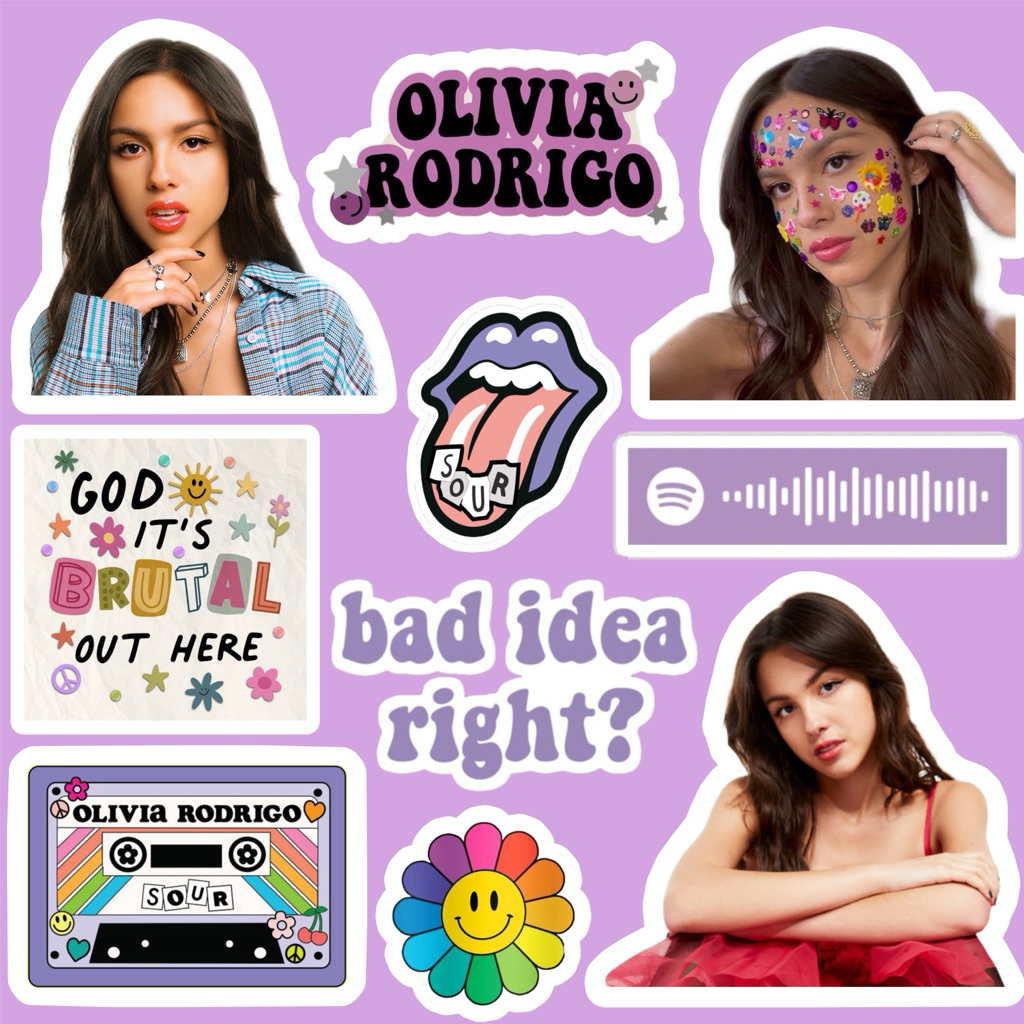 Stiker Olivia Rodrigo ( Sudah Cutting ) Anti Air / Olivia Rodrigo Sticker Pack