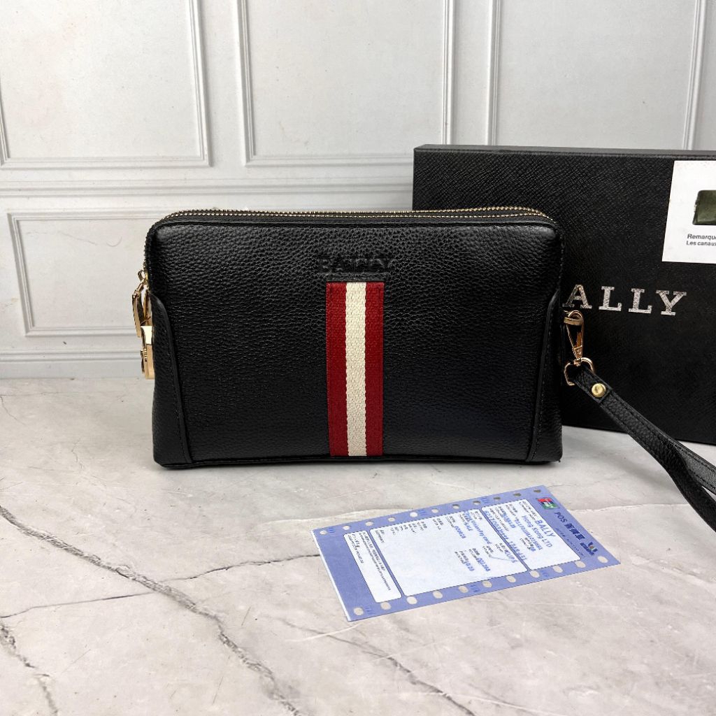 handbag bally 0126 pria black branded terbaru