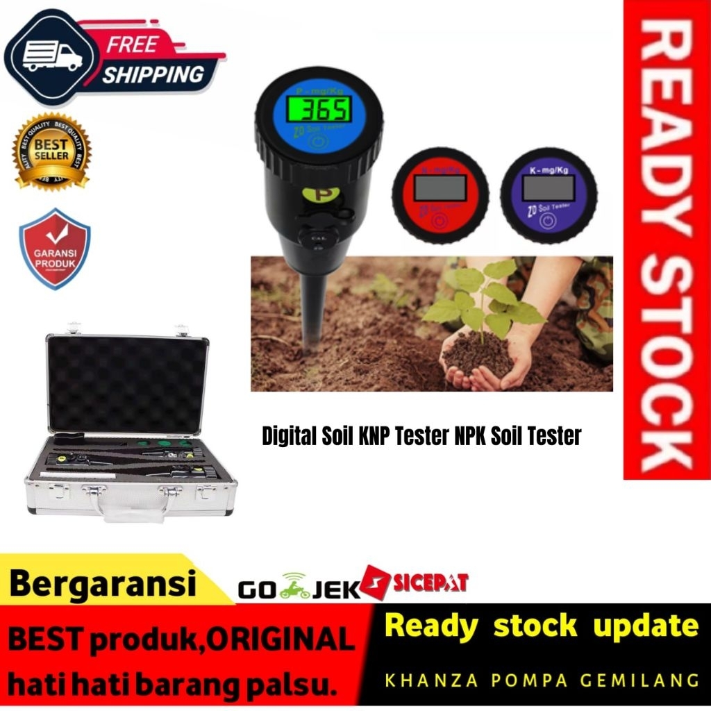 Digital Soil KNP Tester NPK Soil Tester Instant N.P.K Nutrient Tester Fertility
