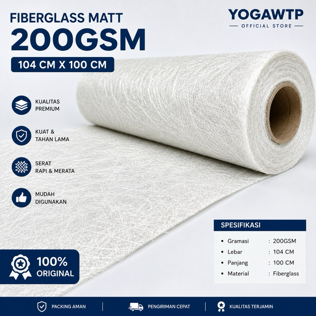 SERAT MATT FIBERGLASS KAIN WATERPROOFING
