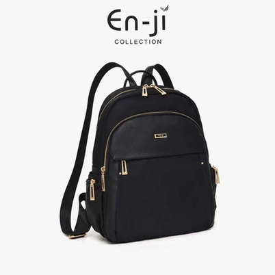 tas wanita kekinian En-ji Dayo Backpack - Black