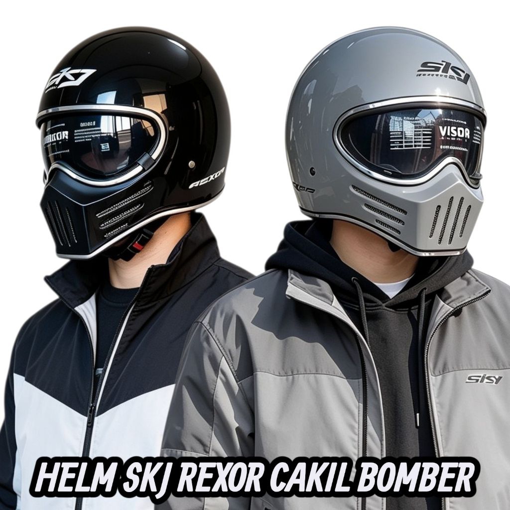 MLA SKJ REXOR CAKIL BOMBER - Helm Full Face Cakil Solid SNI ORIGINAL 100% SKJ MLA