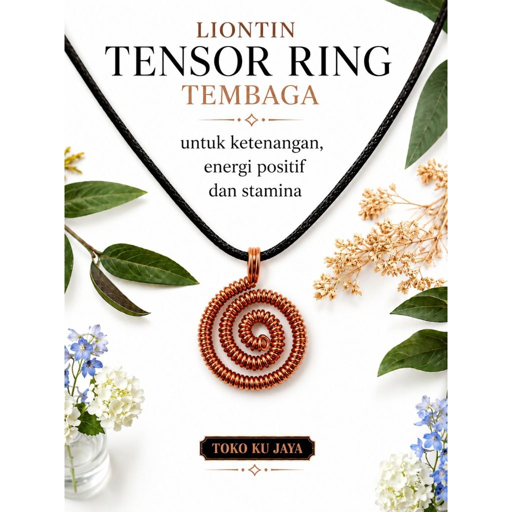 LIONTIN TENSOR RING TEMBAGA UNTUK ANTI ANXIETY, PENAMBAH STAMINA,  AURA, BIKIN TENANG & LEBIH FOKUS