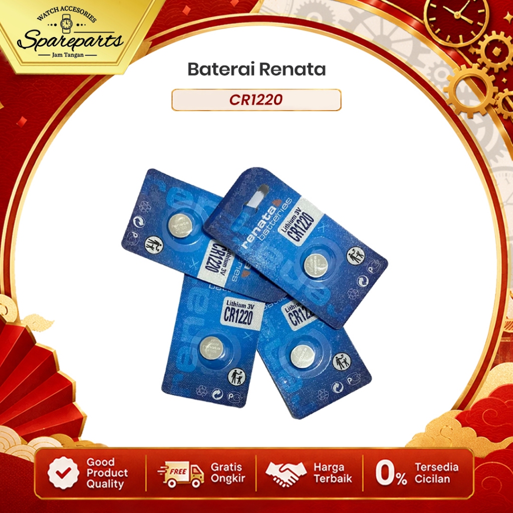 Baterai Battery RENATA CR1220 CR 1220 Batre RENATA CR1220 CR 1220 Original