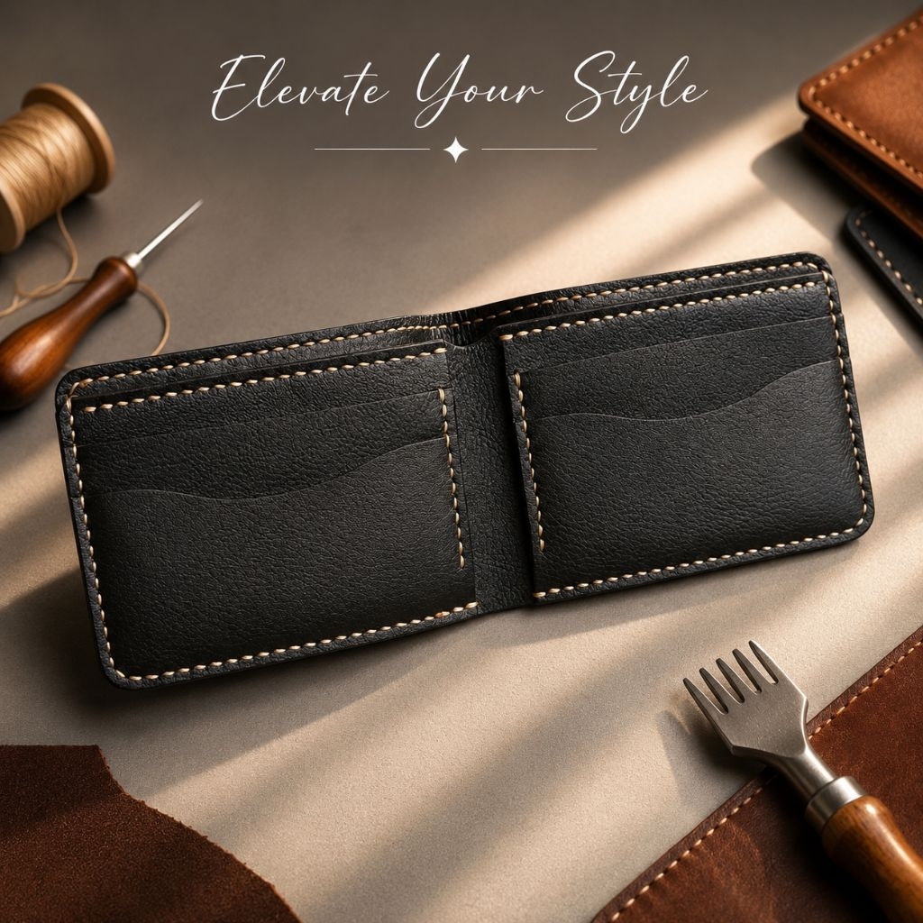Dompet pria kulit asli, dompet kulit asli handmade