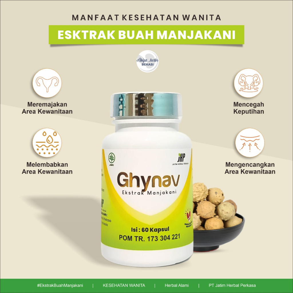 Ghynav Herbal Perapat Miss V Promil Keputihan Wanita Ekstra Manjakani BPOM