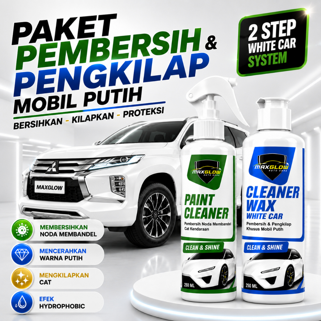 Paket Pembersih dan Pengkilap Mobil Putih
