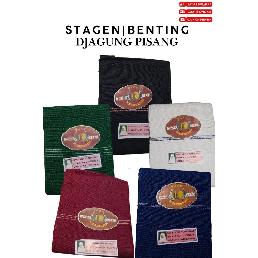 Benting | stagen cap djagung pisang | kendit stagen lilit panjang 5m 10m | bengkung ‎