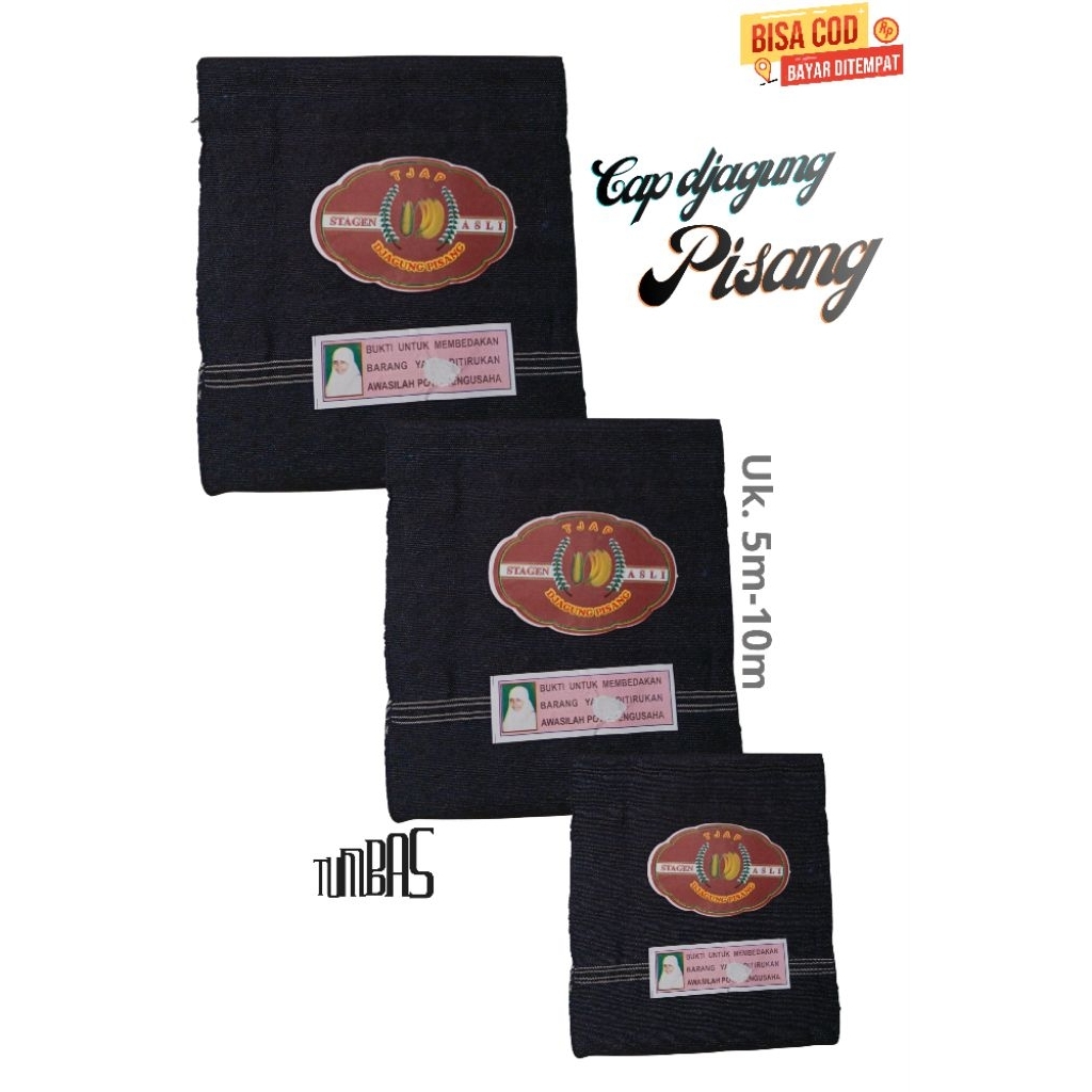 Benting | stagen cap djagung pisang | kendit stagen lilit panjang 5m 10m | bengkung ‎
