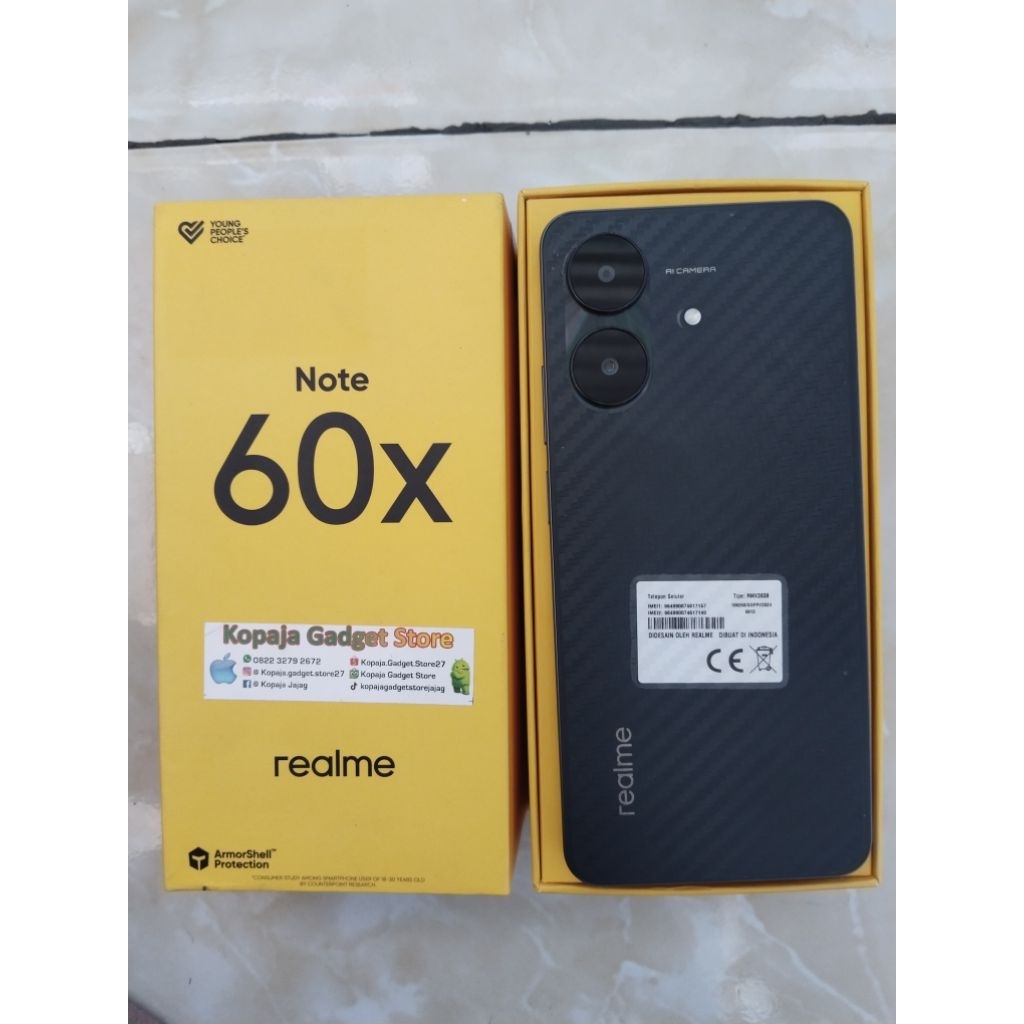 Realme Note 60x ram 4/128 second fullset