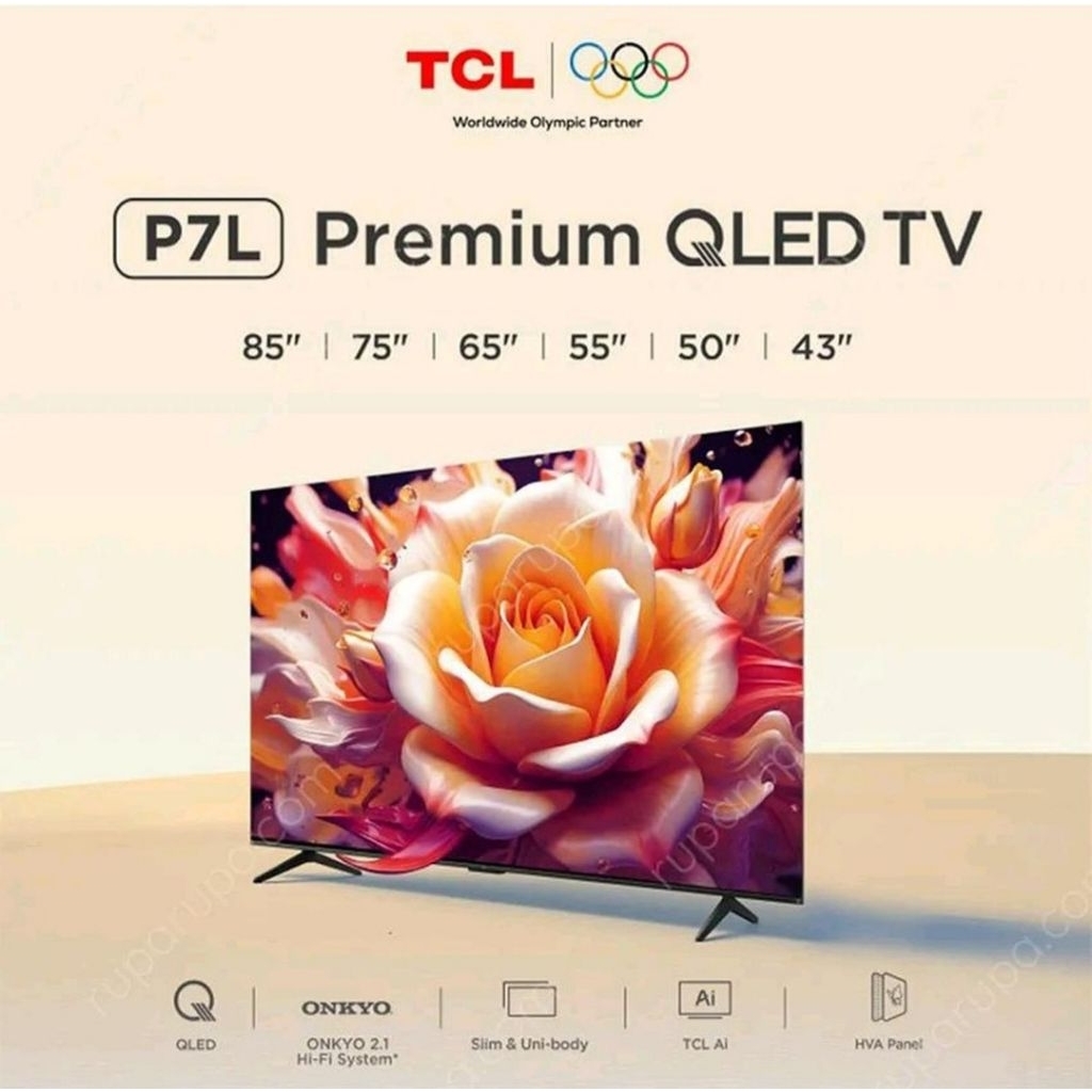 TV LED TCL 43INCH GOOGLE TV QLED 4K 43P7KL TV TCL 43INCH