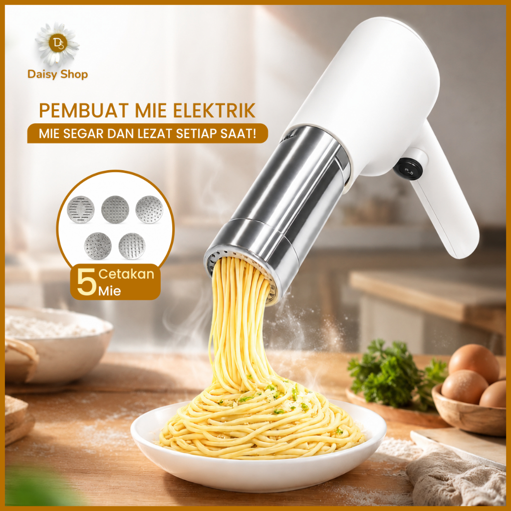 (DS) Pasta Maker Elektrik Multifungsi Alat Cetak Mie Stainless Steel 5 Model Pembuat Pasta dan Mie R