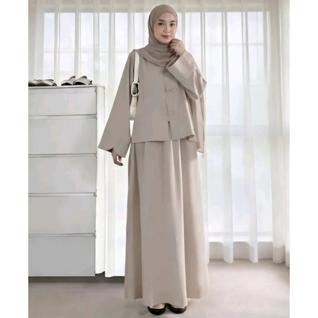 Jhema Oneset Cheongsam Anti UV Baju Muslim Wanita Terbaru