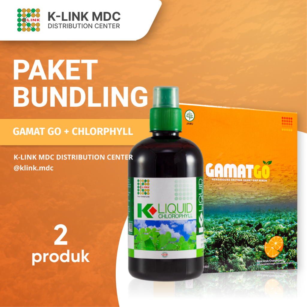 [BUNDLING] K-LIQUID CHLOROPHYLL 500 ml Klorofil K-Link Plus Gamat GO (1 Box 15 Sachet) Penerus Gamat