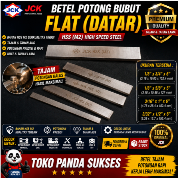 JCK Pahat Bubut HSS Betel Pahat Potong Mata Pisau Bubut Flat
