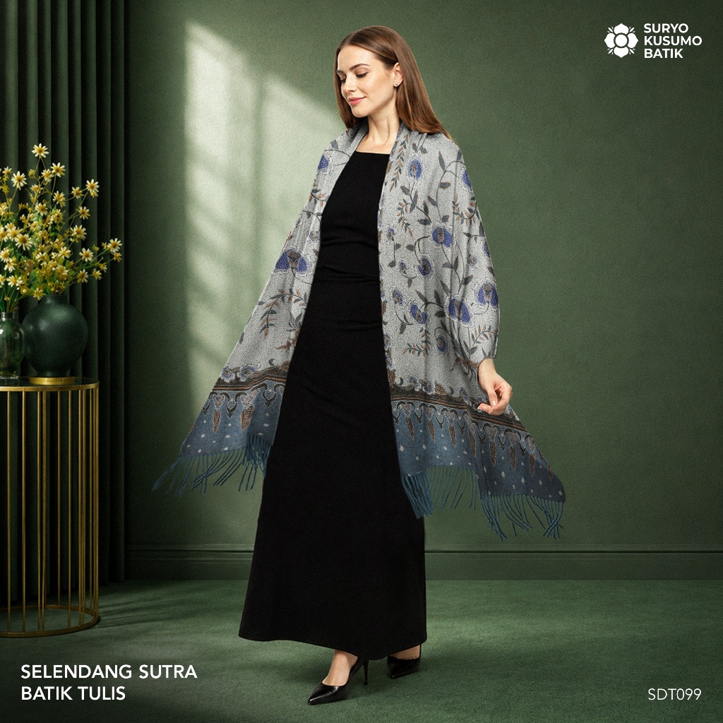 Suryo Kusumo Batik - Kain Selendang Batik Tulis Sutra Wanita  SLD6